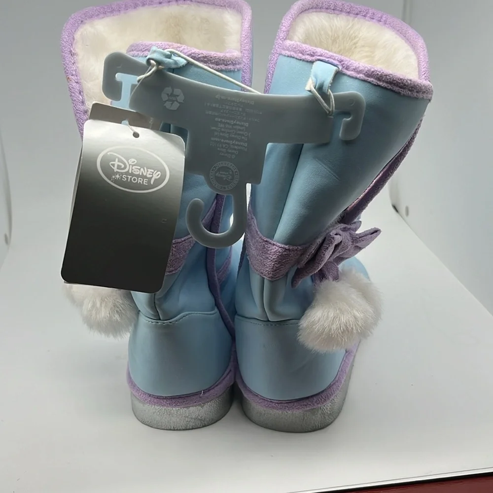Disney Store Frozen‎ Anna & Elsa Winter Boots Faux Leather & Fur Lining Size 13